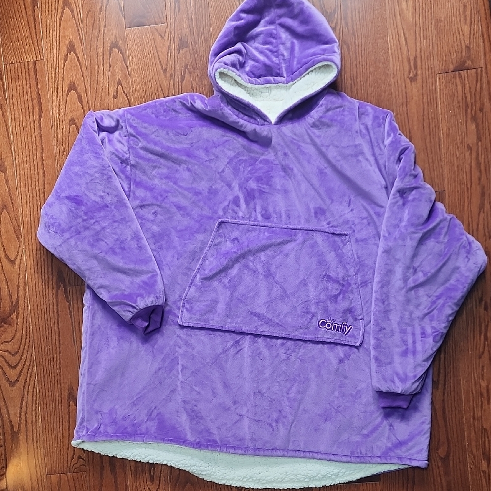 Unisex one size Purple Hoodie Blanket By the COMFY